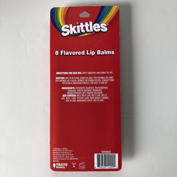 Skittles Assorted Flavored Lip Balm 8 Count Variety Flavors Candy New in Package - Picture 5 of 6